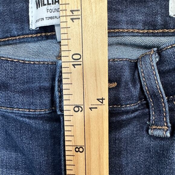 William Rast Jeans Womens 27 Dark Wash Denim Sculpted High Rise Stretchy Raw Hem - Picture 9 of 11